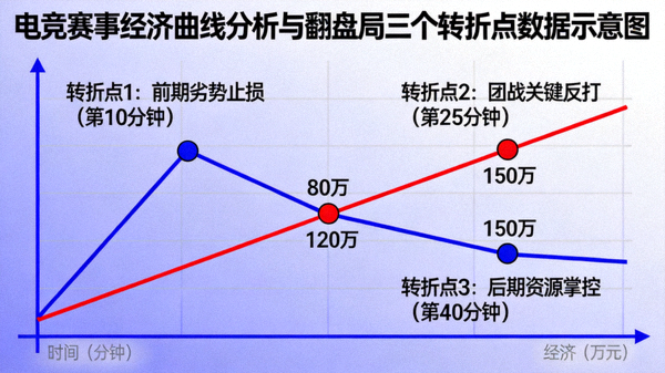 电竞赛事经济曲线分析与翻盘局三个转折点数据示意图